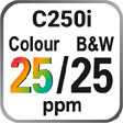 c250i Colour and B&W 25ppm